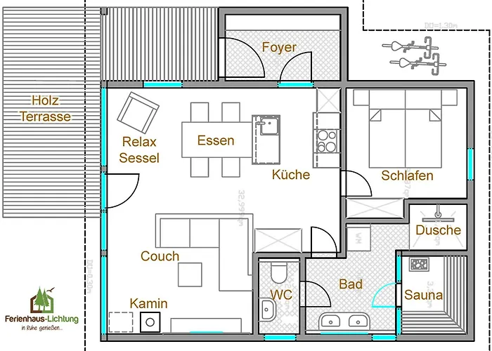 2 Personen Mit Sauna F3h5 * Ruhla